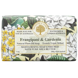 Wavertree &amp; London Luxury Soap - Frangipani &amp; Gardenia สบู่ออร์แกนิค (ดอกไม้เขตร้อนและกาดิเนียร์)  (200g)