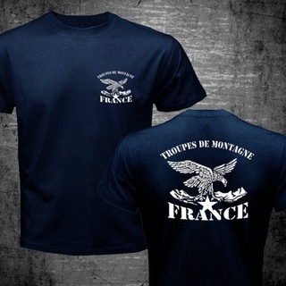 GILDAN 【เสื้อเก๋ไก๋】เสื้อยืดลําลอง ผ้าฝ้าย 100% พิมพ์ลาย France Troupes De Montagne Chasseurs Alpins Mountain Brigade Ar