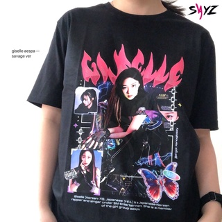 [S-5XL](+ ของแถม! เสื้อยืด ลาย Aespa Savage Series | ฤดูหนาว อบอุ่น | คาริน่า | Giselle | หนิงหนิง | อัลบั้ม Savage | ขอ