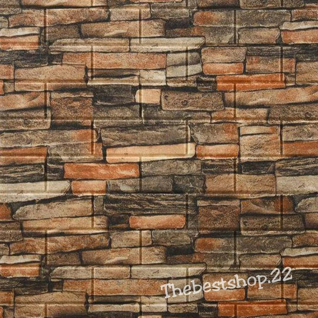 ✔️ถูกที่สุด✔️วอลเปเปอร์ติดผนัง 3 มิติ ขนาด 70x77 cm. ลายกำแพงอิฐ สีขาว มีกาวในตัว Wallpaper 3D #WP001 thumbnail 7