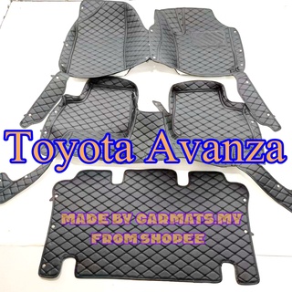 (พร้อมส่ง) พรมปูพื้นรถยนต์ หนัง PU ลาย 6D สําหรับ Toyota Avanza KERETA