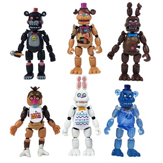 โมเดลฟิกเกอร์ Five Nights At Freddys พร้อมไฟคุณภาพสูง 6 ชิ้นสําหรับเด็ก