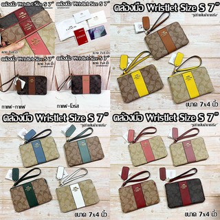 แหล่งขายและราคากระเป๋าสตางค์ COACH 1 Zip Wristlet size S ขนาด 7\" งานปั๊ม เกรด A กระเป๋าสตางค์ แบบคล้องมืออาจถูกใจคุณ