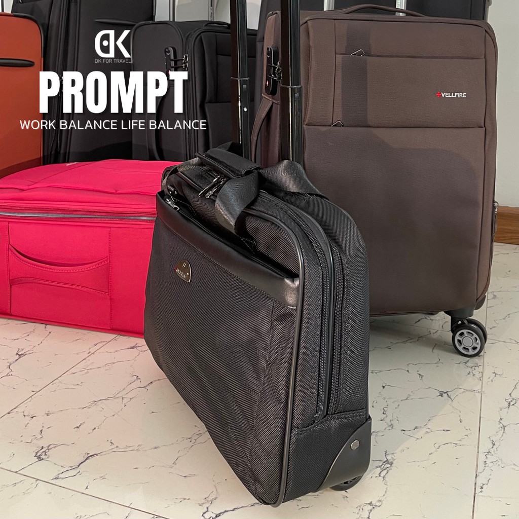 🇹🇭ไทย🇹🇭 กระเป๋าเอกสาร ใส่คอม notenook LAPTOP แบบบาง มีล้อลาก มีสายสะพายไหล่