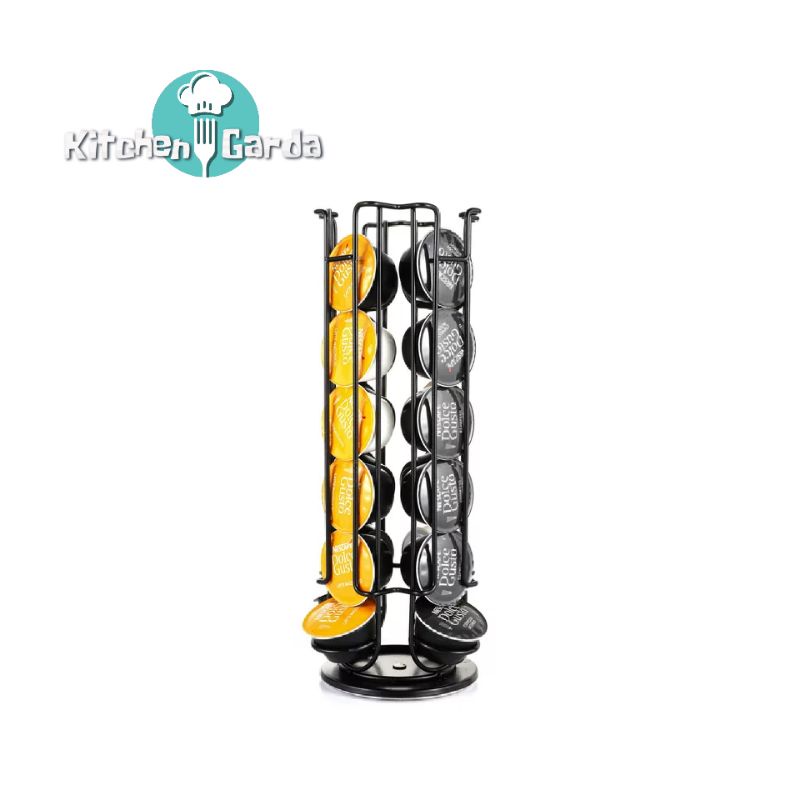 ชั้นเก็บแคปซูลกาแฟแบบหมุนได้ Dolce Gusto Capsule Rotating Rack ที่วางแคปซูลกาแฟ ดอลเชกัสโต้ แคปซูลสตาร์บัค แคปซูลอันใหญ่