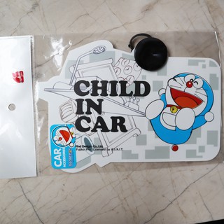 จุ๊บ ติดกระจก BABY CHILD IN CAR Doraemon โดราเอม่อน on board สูญญากาศ แผ่น ป้าย สติ๊กเกอร์ กระจกรถ มีลิขสิทธิ์ถูกต้อง