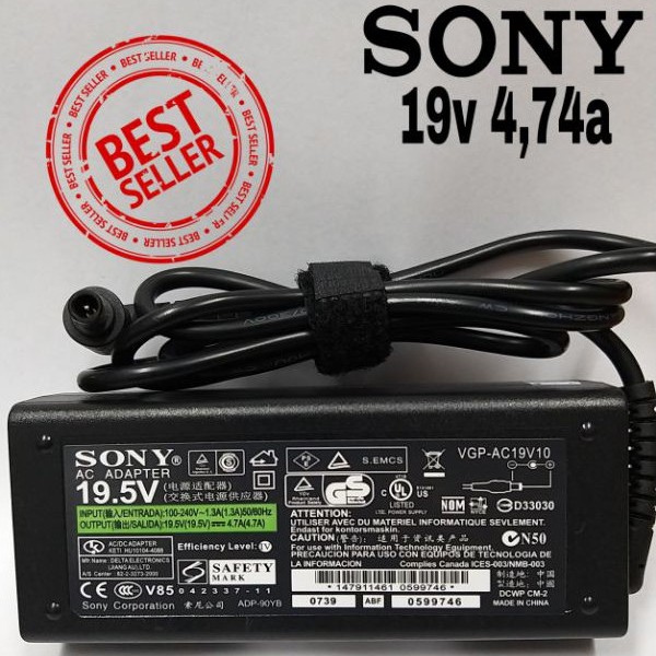 อะแดปเตอร์ชาร์จแท้ Sony vaio 19,5v 4,74a 19.5v 4.74a ORI BPS24 BPS26 BPS13