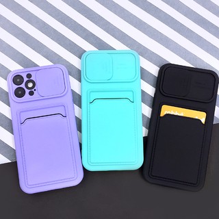 Xiaomi Redmi 9A เคสโทรศัพท์ฝาปิดเลนส์กล้องฝาสไลด์ เคสกันเลนส์กล้อง เคสสีพาสเทล เคสใส่การ์ด เคสแฟชั่น เคสการ์ตูน