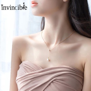 Temperament Single Imitation Pearl Pendant Ladies Necklace/ Adjustable Metal Tassels Decorative Necklace