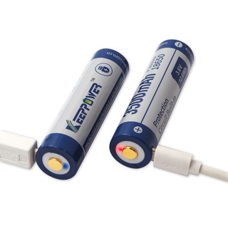 แบต Keeppower P1835U (Ver.2020) Micro USB 18650 3.6V 3500mAh Rechargeable Battery