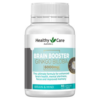 Healthy Care Brain Booster Ginkgo Biloba 6000mg 60 Capsules