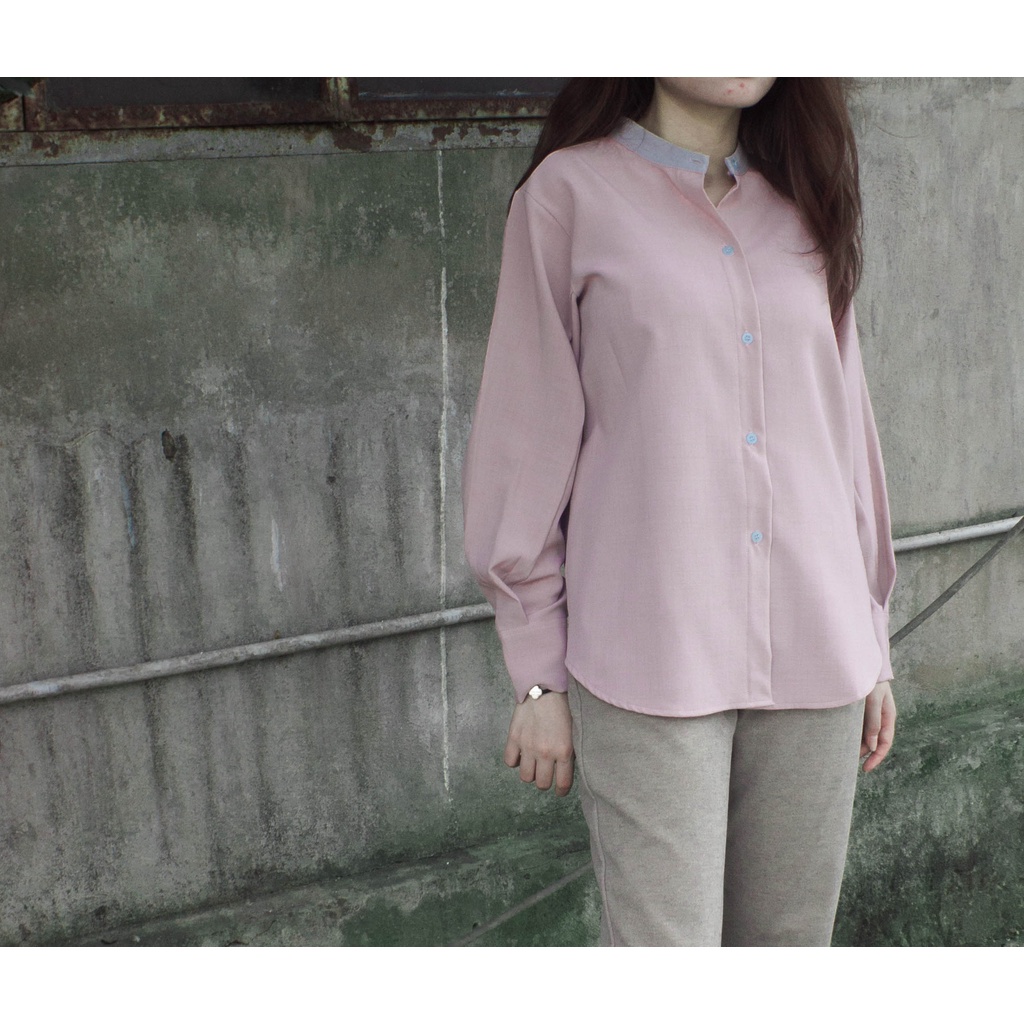 [CGM] เสื้อเชิ้ตสีพาสเทล (เสื้อคอเต่าแขนยาวพาสเทล ผ้าหนา)