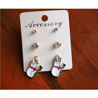 ต่างหูsnowman | snowman earrings