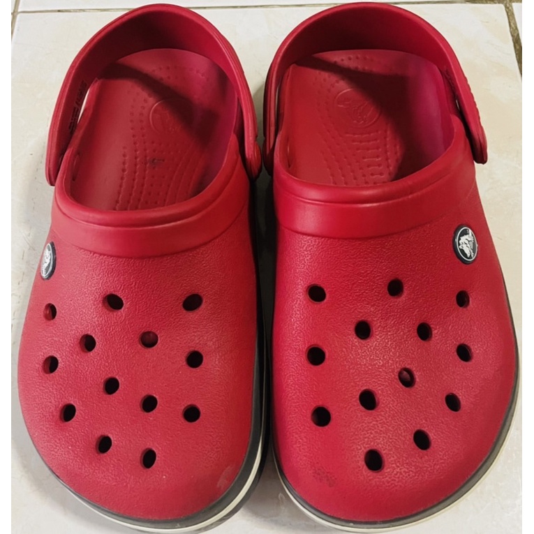 รองเท้า Crocs มือสอง แท้ สภาพ 95% สีแดง W6 ไซต์37