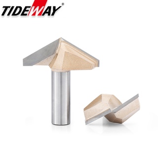 Tideway ดอกเราเตอร์แกะสลัก 1/2 นิ้ว 120 150 องศา สําหรับงานไม้ CNC