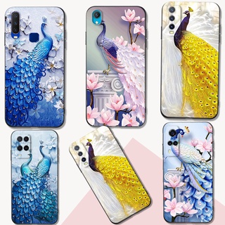 เคสโทรศัพท์มือถือแบบนิ่ม ลายนกยูง หรูหรา สําหรับ Vivo Y33 Y53S 4G Y31 Y51A Y31 2021 Y51 2020