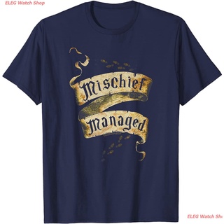 เสื้อยืดผู้ชายและผู้หญิง Harry Potter Mischief Managed T-Shirt Mens Womens T-shirts