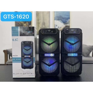 ลำโพงบลูทูธ บลูทูธไร้สาย รุ่น GTS-1620/GTS-1621 ดอกลำโพง 6.5*2 เสียบไมค์ได้ ปรับระดับเสียงได้ แบตในตัว รองรับUSB/TF