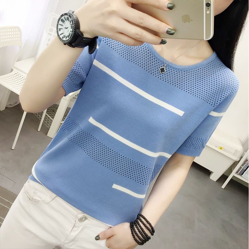 เสื้อยืดสีขาวของผู้หญิงหลวม2021women's ฤดูร้อนผ้าไหมน้ำแข็งแขนสั้นของ ...