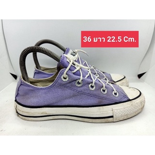 Converse 36 ยาว 22.5 Cm.รองเท้ามือสอง  ผ้าใบ แฟชั่น วินเทจ สายเซอร์