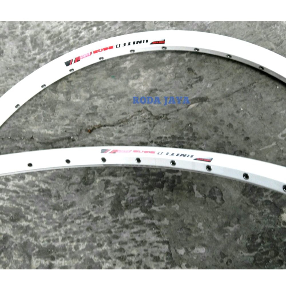 Putih United MTB 26 Double Wall 36 หลุมขอบสีขาว