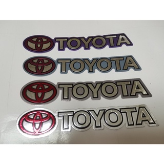 สติ๊กเกอร์ฟอยด์ ปั๊มนูน คำว่า TOYOTA ติดรถ แต่งรถ โตโยต้า sticker สวย