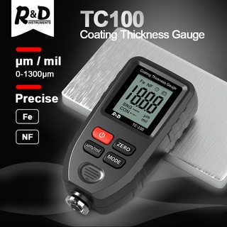 R &amp; D TC100 เครื่องวัดความหนาเคลือบ 0.1 ไมครอน / 0.1300 เครื่องวัดความหนาฟิล์มสีรถยนต์ FE / NFE เครื่องมือทาสีด้วยมือของรัสเซีย