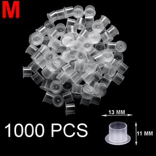 จุกใส่หมึกสักแบบมีฐาน ขนาด M 1000 ชิ้น จุกหมึก จุดใส่สีสัก Disposable Plastic Tattoo Ink Cup Pigment Holder Size M 1000