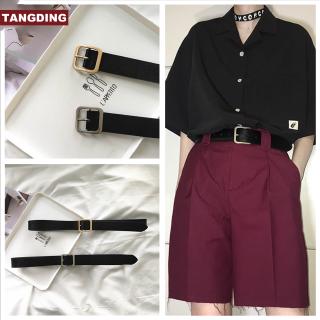 【COD Tangding】Simple Fashion Black Belt Korea New Fashion Match Clothes Accessory