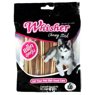 Whisher ขนมสุนัข วิชเชอร์ ชูวี่ สติ๊ก รสเนื้อ 350 กรัม