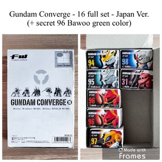 Bandai Gundam Converge vol 16 full set Janpan Ver Secret 96 Bawoo Green version มือ2