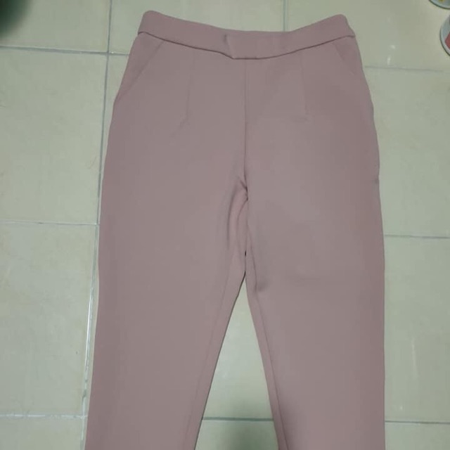 Poi fashion กางเกงสีโรสโกลด์ L