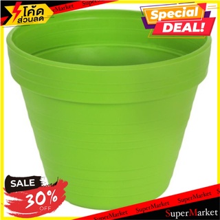 กระถางพลาสติก BABA ไซส์ S 18 ซม. สีเขียว กระถางต้นไม้และอุปกรณ์ PLASTIC PLANT POT BABA BI203 S 18CM GREEN อุปกรณ์ตกแต่งส