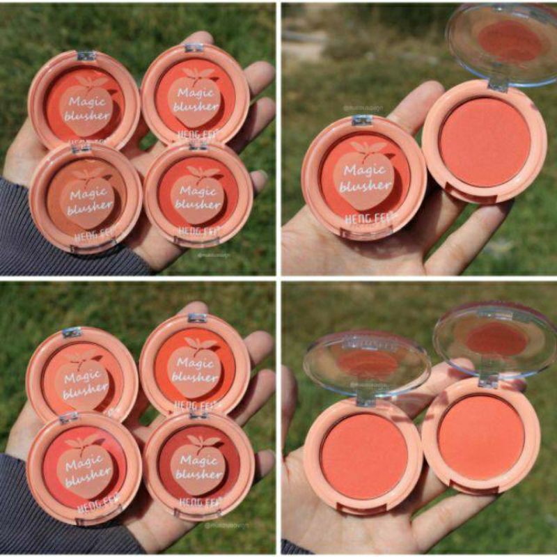 บรัชลูกพีชตลับกลมเล็กน่ารักพกพาง่าย ตลับละ20บาท