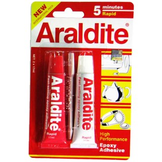 กาวแห้งเร็ว 5 นาที Araldite กาวอีพ็อกซี่แดง-ขาว Rapid ผลิตปี 2022