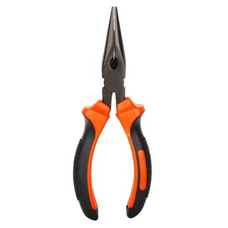 pliers NICKEL-COATED LONG-NOSE PLIER KINZO 6” Hand tools Hardware hand tools คีม คีมปากแหลมชุบนิกเกิลดำ KINZO 6 นิ้ว เคร