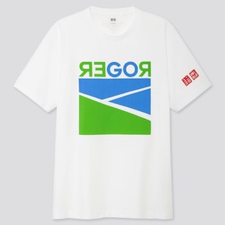 [พร้อมส่ง] Uniqlo Roger Federer เสื้อยืดลําลอง ผ้าฝ้าย แขนสั้น พิมพ์ลาย ใส่สบาย