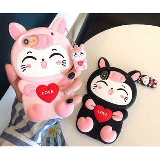 เคสโทรศัพท์มือถือลายการ์ตูนสําหรับ Vivo S1 V15 V11 Pro V11i V9 Y85 V5 Y66 V7+ Plus Y17 Y15 Y12 Y11 Y81 Y83 / Oppo F11 Pro F9 F7 F5 F1s A59 A3s A5s A7 A12 Reno 2เคสโทรศัพท์ซิลิโคนนิ่มการ์ตูนแมวน่ารัก