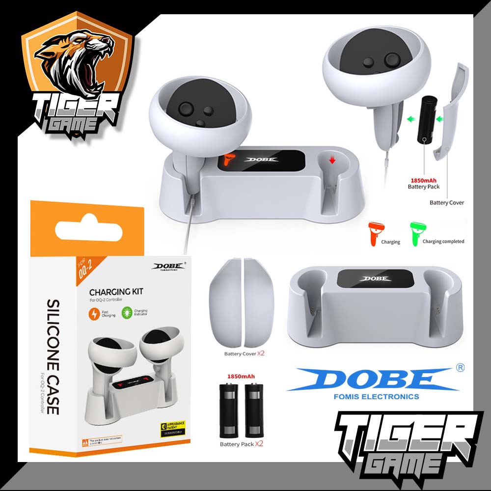 DOBE Charging Dock for Oculus Quest 2 (แท่นชาร์จจอย Meta Quest 2)(ที่ชาร์จจอย Oculus)(TY-18170)