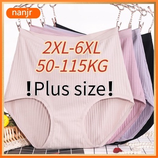 plus size 2XL~6XL  womens panties womens high waist pure cotton panties Comfortable and breathable seluar dalam wani