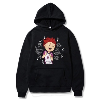 เสื้อกันหนาว มีฮู้ด ผ้าฝ้าย ลายการ์ตูนอนิเมะ Haikyuu Satori Tendou สไตล์ฮาราจูกุ เหมาะกับของขวัญคริสต์มาส แฟชั่นสําหรับผู้ชาย