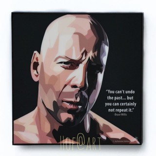 Bruce Willis บรูซ วิลลิส นักแสดง Hollywood รูปภาพ​ติดผนัง pop art กรอบรูป แต่งบ้าน ของขวัญ โปสเตอร์ ของสะสม