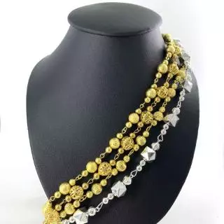 Vintage Jewelry สร้อย สังวาลย์ ชุดไทย ประดับ ลูกปัด สร้อยคอแฟชั่น ผู้ใหญ่ มี3สี