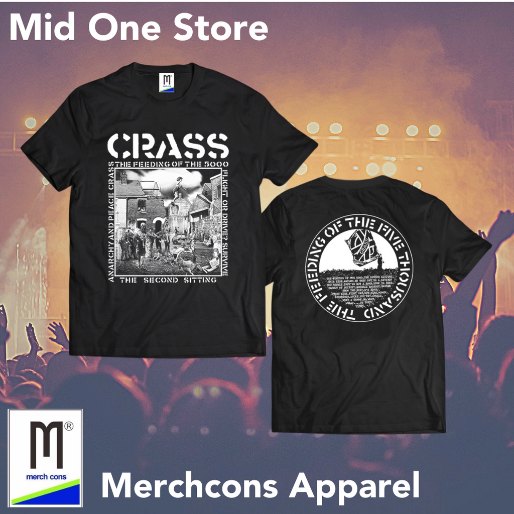 M97 / CRASS TAG MERCHCONS BAND T-SHIRTS OUTER SIZE / DISTRO MUSIC T-SHIRTS