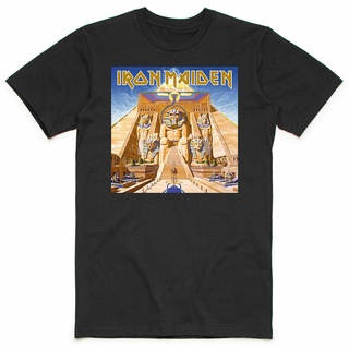 แขนสั้นcrew neckเสื้อยืดลําลอง แขนสั้น พิมพ์ลายอัลบั้ม Iron Maiden Powerslave เข้ากับทุกการแต่งกาย สําหรับผู้ชาย