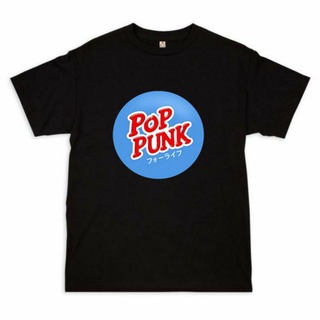 แขนสั้นcrew neckเสื้อยืด พิมพ์ลาย Pop Punk Attitude 1 Rifexd Pop Noodle สีดํา สไตล์พังก์S-XXXXL