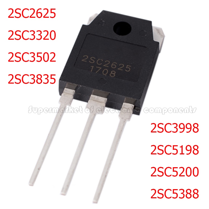 หลอดทรานซิสเตอร์ 2SC2625 2SC3320 2SC3502 2SC3835 TO-3P 2SC3998 2SC5198 2SC5200 2SC5388 TO3P 2 ชิ้น