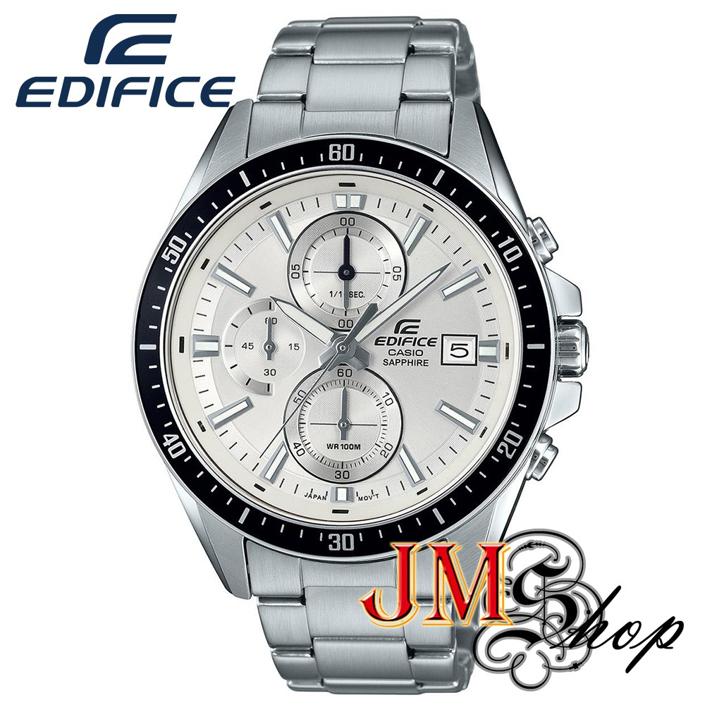 Casio EDIFICE Chronograph นาฬิกาข้อมือผู้ชาย สายสแตนเลส รุ่น EFR-S565D-7AVUDF (สีเงิน)