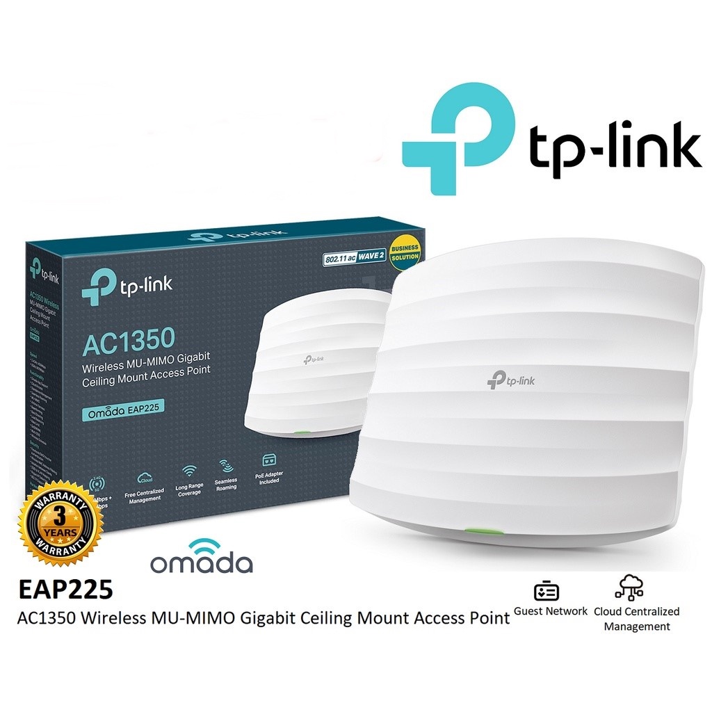 TPLINK (EAP225) Wireless AC1350 Gigabit Access Point Shopee Thailand
