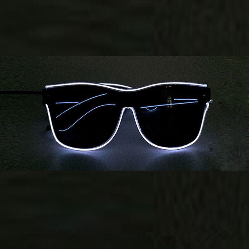 กระพริบแว่นตา EL Wire แว่นตา LED Glowie